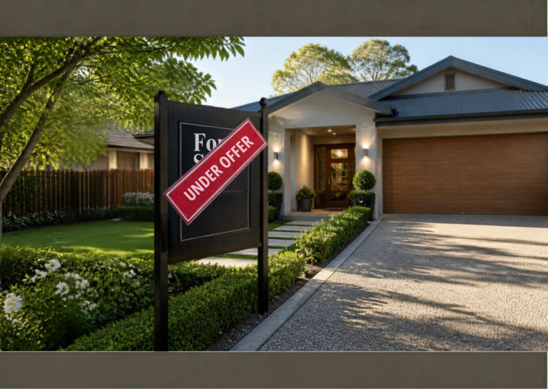 Brow White Simple House Just Sold Postcard (12)